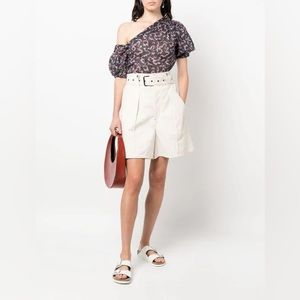 NEW Isabel Marant Etoile Liddy Asymmetric Cotton Top Size 38